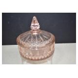 Vintage Indiana Glass Pink Depression Candy Dish