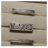 Sterling Stack Rings   Sz 7-3/4
