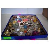 Tray Of Costume Jewelry -Tray Not Included-