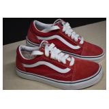 'Vans' Red Suede Unisex Sneakers,Like New,Size