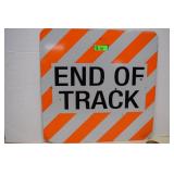 Vintage Metal End of Track Railroad Sign 24'x24'