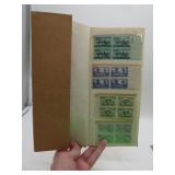 Booklet of 46 1950-1953 4-Up Stamp Blocks