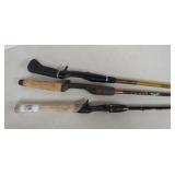 3 Fishing Rods-Fenwick, Lunker Stik, IMB CyberStik