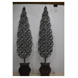 Two Metal Wall Art Pieces (Potted Trees)