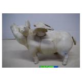 Vintage Large Cast Iron Flying Pig Bank