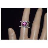 Sterling Ring w/ Pink Topaz