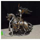 Pewter Knight Templar on Horse w/ Banner  Veronese