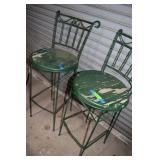 Two Metal Counter Stools