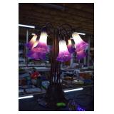 Trumpet Lily Lamp -2 Way Switch, Missing One Globe