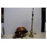 Hanging Copper Lamp & Stick Lamp