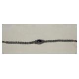 Sterling, Marcasite & Blue Stone Bracelet