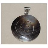 Sterling Bail & Abalone Shell Pendant