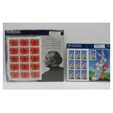 Georgia O'Keefe and Bugs Bunny Stamp Sets