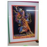 Larry Pinnie Known Western Artist Bull Rider Print