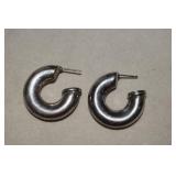 Sterling Half Hoop Earrings