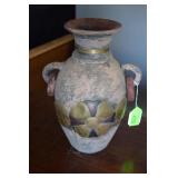 Ceramic Pot With Copper Flower