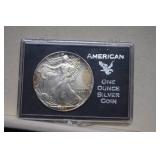 1994 Silver Eagle Dollar w/ Toning in Case