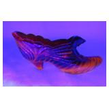 Vtg. Fenton Glowing Amberina Cat Head Slipper