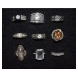 (9) Costume Jewelry Rings/Bands