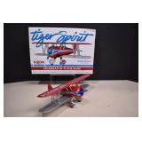 Exxon Tiger Sprit,Diecast Stearman Bi-Plane Bank