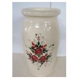 Nice Floral Stoneware Crock - 14' - No Damage