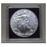 2018 Silver Eagle Dollar in Case