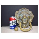 Vintage Large Brass Lion Door Knocker