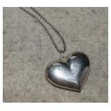 Sterling Chain & Heart Pendant  28.93g