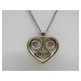 James Avery Sterling Heart Pendant on Chain - 20gr