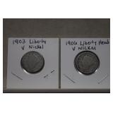1903 & 1906 Liberty V Nickels