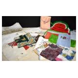 Vintage Lot, Silk Scarves,Hankerchiefs,Pot Holders