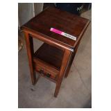 Centerpiece Side Table w/ Shelf & Drawer