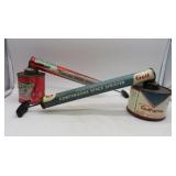 Two Vtg. Gulf and Hot Shot Metal Bug Sprayers