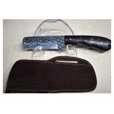 Hand Forged Knife With Leather Sheath