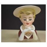 Vintage Ruben # 495  Lady Head Vase,No Chips
