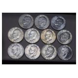 (11) Eisenhower Dollars 1971,1971D,1976&1976D Mix
