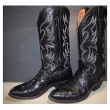 Vintage Nocona Black Cowboy Boots Size Has Worn