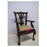 Infant/Doll Carved Chair  Approx 20' High