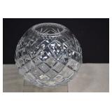 Mid Century Cut Crystal Rose Bowl