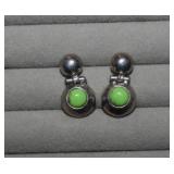Sterling Green Turquoise Errings