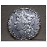 1897 Morgan Silver Dollar - Die Break Err on Rev.