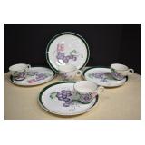 Old Hand Painted Luncheon Set