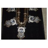 Statement Piece Necklace w/ Clear Stones