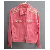 Umgee Pink Denim Sparkly Jacket - No Size Tag