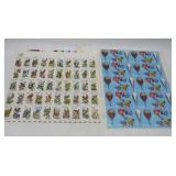 Two Full Page Sheets of 1981 20c US Stamps