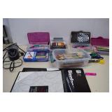 Colored Pencils/Pens. Scissors, Pencil Sharpener &