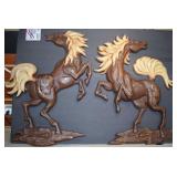 Two Vintage Sexton 1971 Hanging Broncos Decor