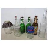 Seven Beer Bottles and Mason Jars