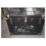 Beautiful Asian Themed Trunk With 3 Trays,Great