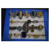 Twenty Two Costume Rings - Tray Not Included -